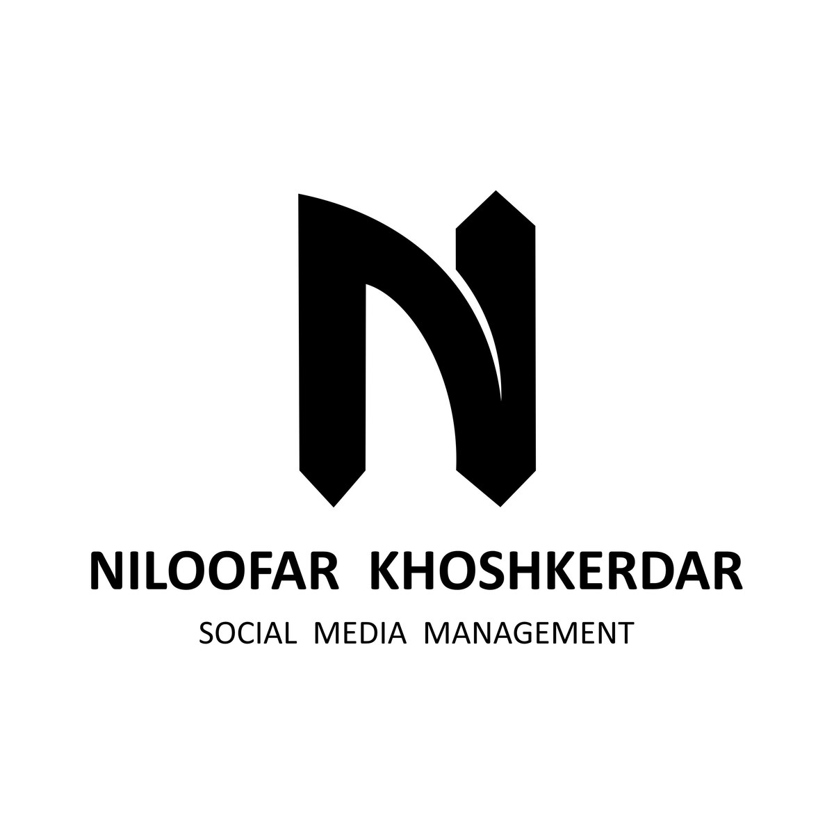 نمونه‌کار طراحی لوگوی N Monogram